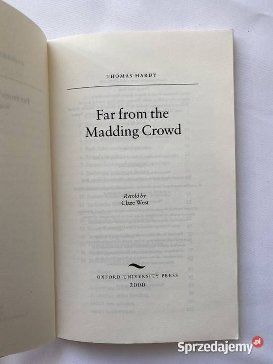 Far from The Madding Crowdksiazka w j angielskim Książki do nauki języka obcego Lublin