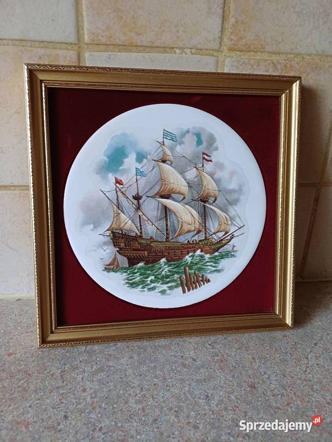 vintage obrazek na porcelanie Nowy Targ