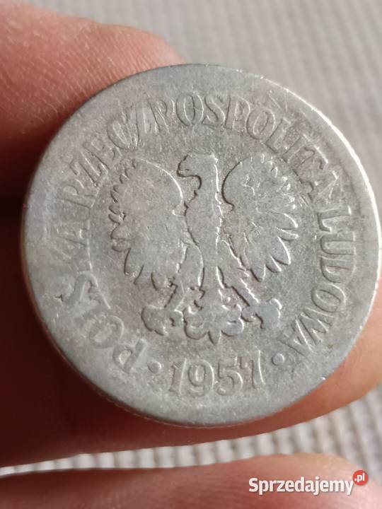 1 zloty 1957 sprzedam lekka skretka Chełm