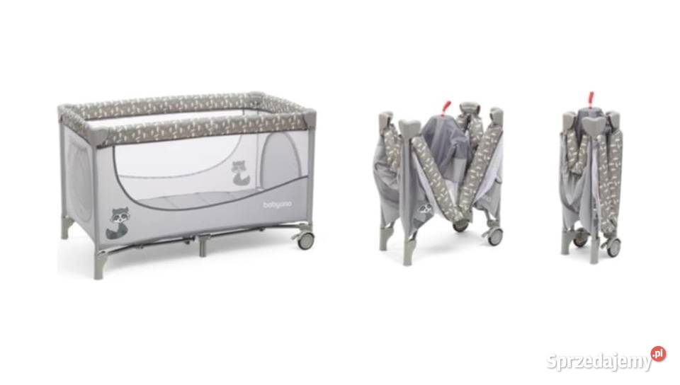 Babyono Łóżeczko turystyczne Basic Szare 2