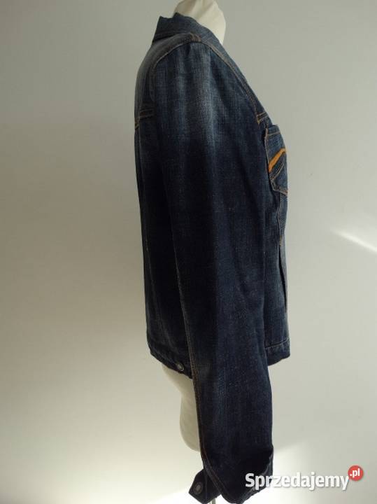 Kurtka Jeansowa Trucker Niebieska Ocieplana z Łomża