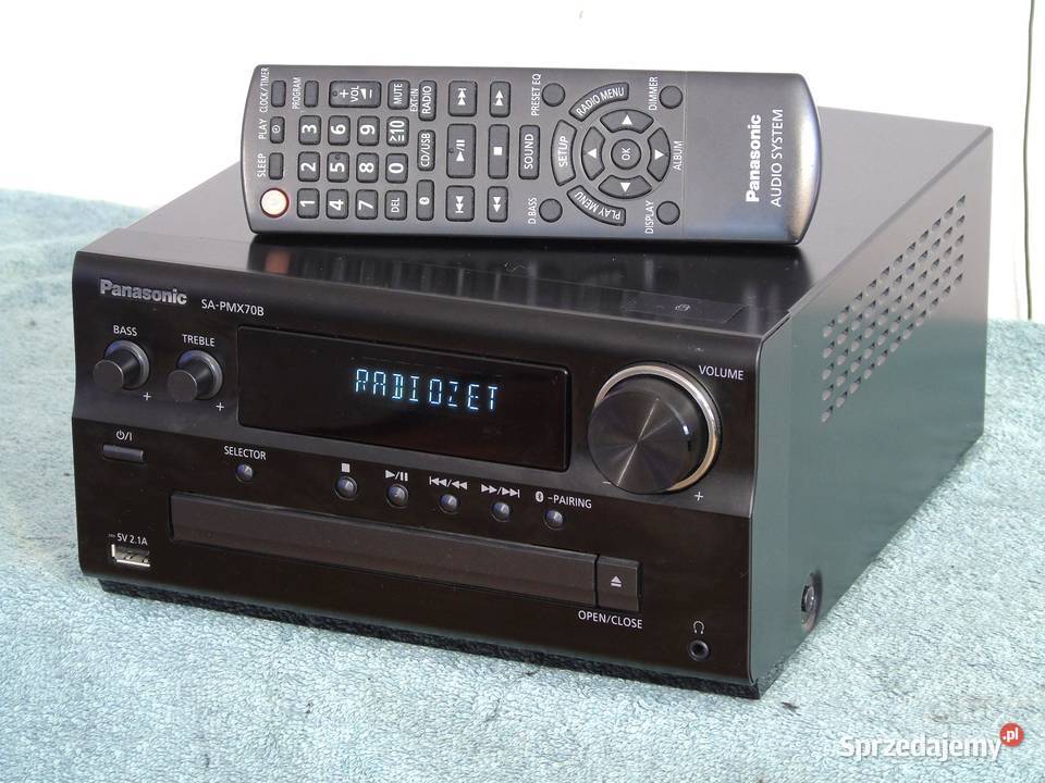 Amplituner Panasonic SAPMX70 pilot USB mp3 BT CD Jasło