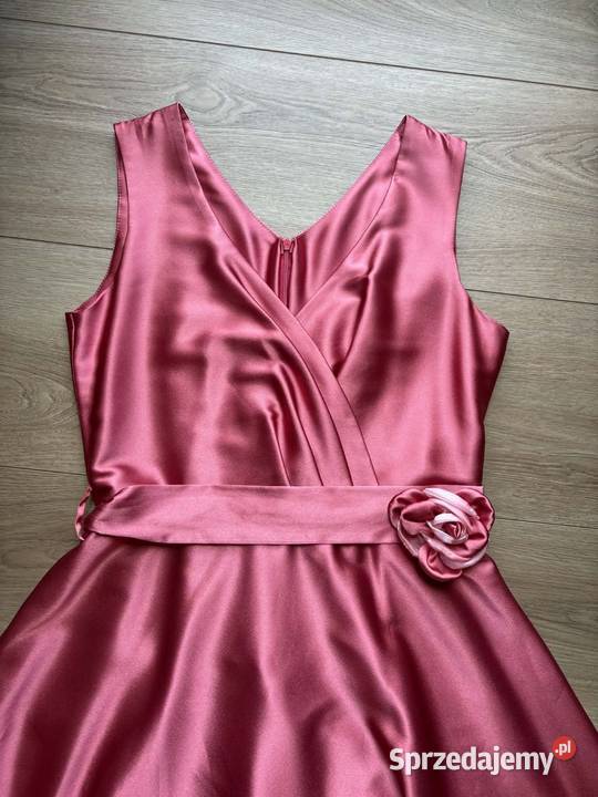 Elegancka sukienka damska 42 XL satynowa sprzedam