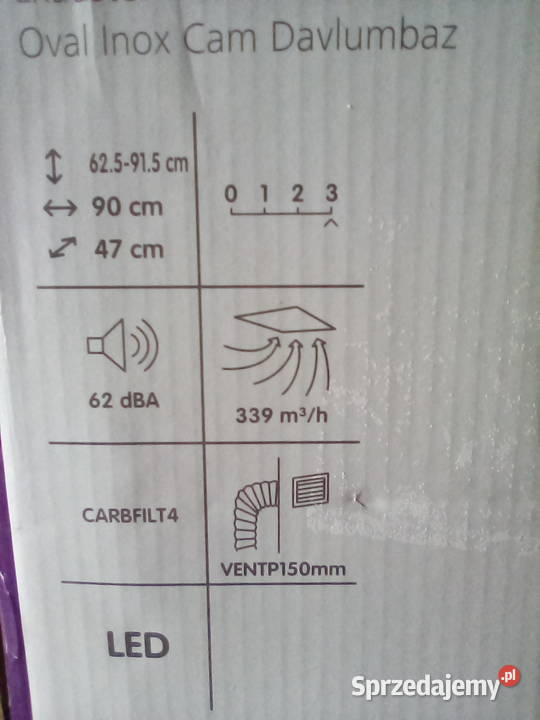 Okap szklany CLCGS 90 Oval INOX Cooke Lewis Facimiech