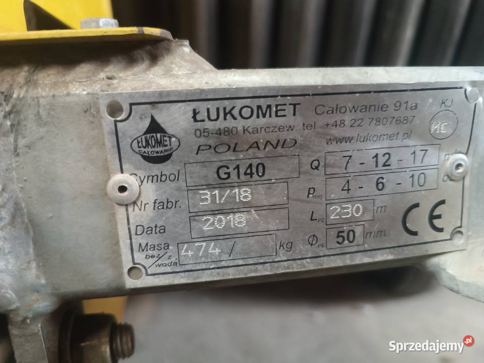 Deszczownia Łukoma 23050 z konsolą Wólka Przybójewska sprzedam