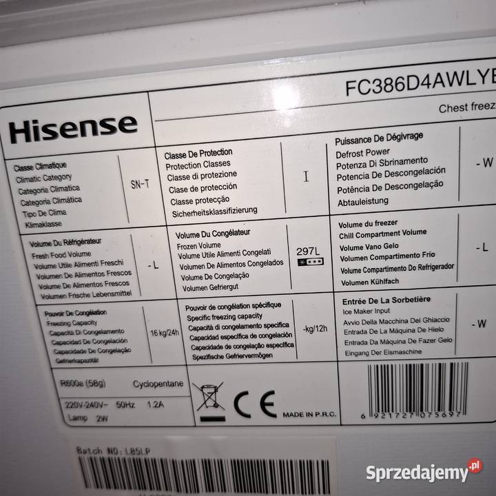 Zamrażarkaskrzynia warmińsko-mazurskie Olsztyn