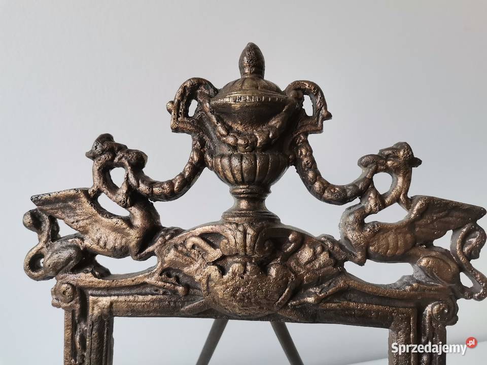 Stara duża ciężka mosiężna rama ramka na zdjęcie Katowice