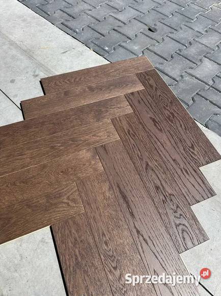 Jodełka klasyczna dębowa 14x120x600 Brown Olej podkarpackie