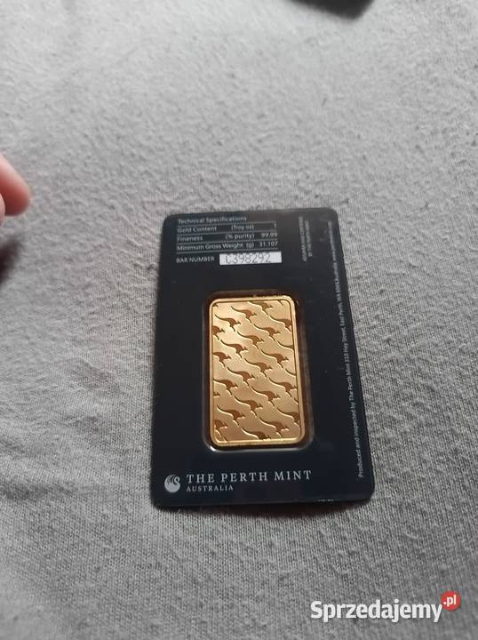 Sztabka złota 999 1 uncja Bolesławiec