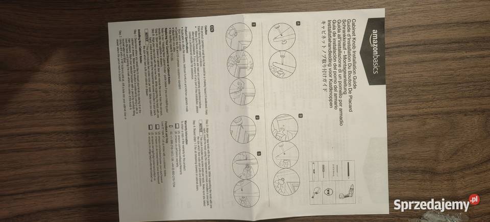 Gałki uchwyty do mebli Amazon Basics 25 Czarny Warszawa