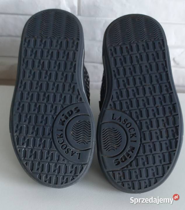 Skórzane trzewiki nieocieplane dziecięce granat