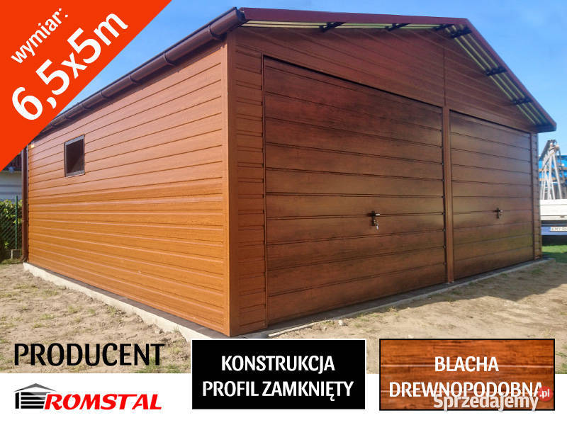 Garaż Blaszany Drewnopodobny 65x5m Dwuspadowy Zamość sprzedam