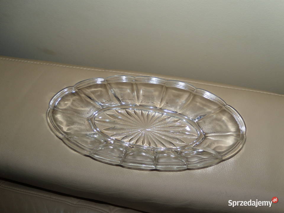Półmisek szklany z czasów PRL Warszawa