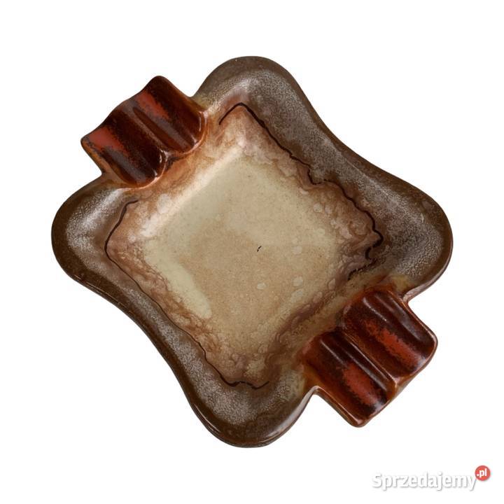 Popielniczka ceramiczna fat lava sygnowana mazowieckie Warszawa