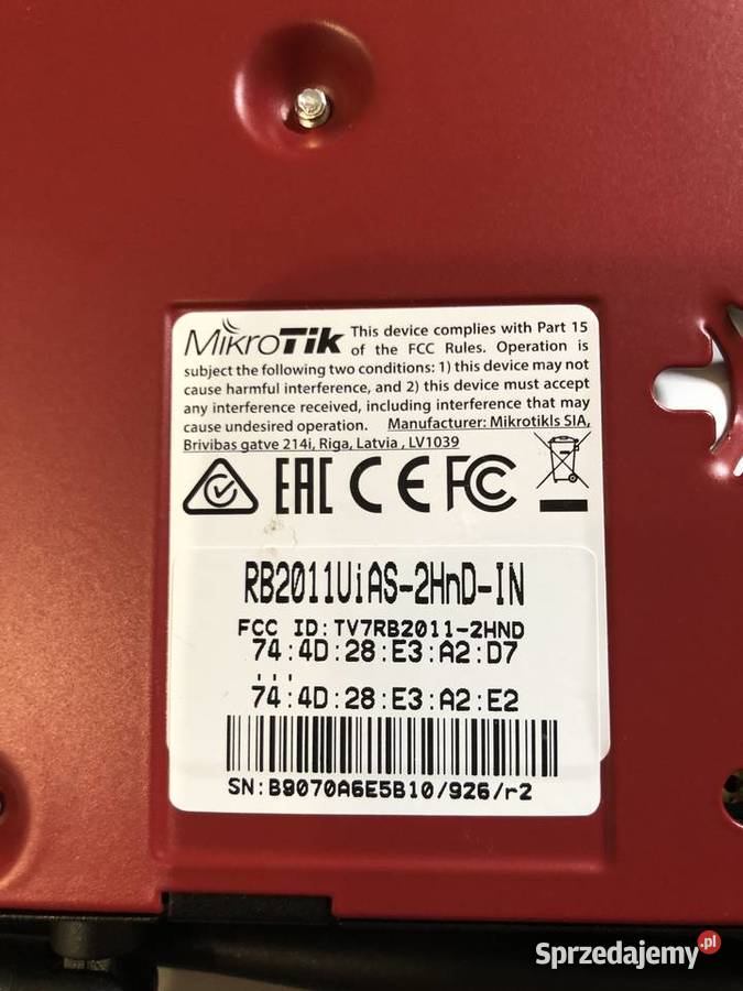 Routerboard Mikrotik RB2011UiAS2HnDIN Internet i komunikacja Straszyn sprzedam