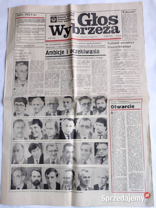 Głos Wybrzeża z 1981r i z 1989r dziennik dziennik pomorskie