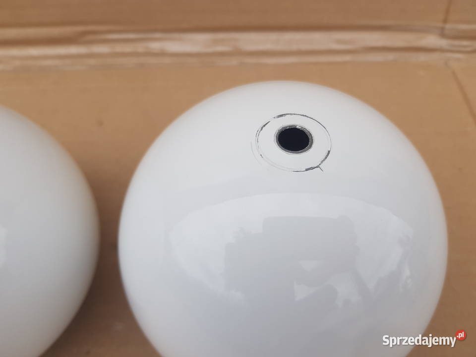 Klosz do lampy KULKA KULA metalowa BIAŁA 150mm 2