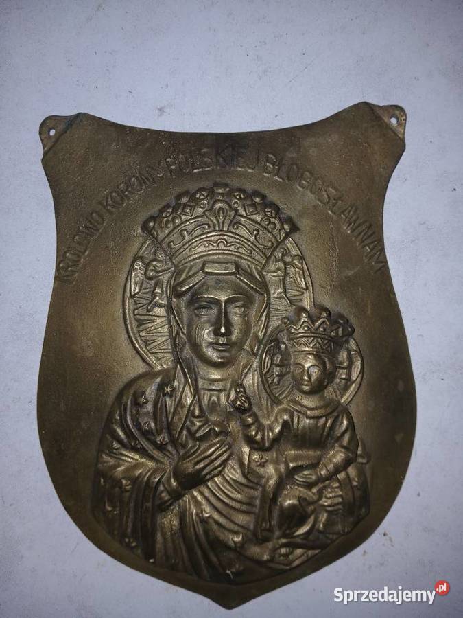 Ryngraf wypukły tarcza Matka Boska Królowo Gorzkowice