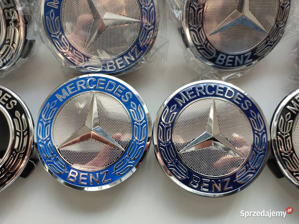 Nowe Dekielki Mercedes 75mm70mm Kapselki do felg Pozostałe Części Katowice