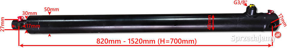 Siłownik Cylinder Hydrauliczny NURNIK SKOK 30x Solec Kujawski sprzedam