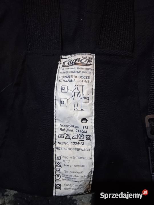 Spodnie robocze strażackie nieużywane zachodniopomorskie Police sprzedam