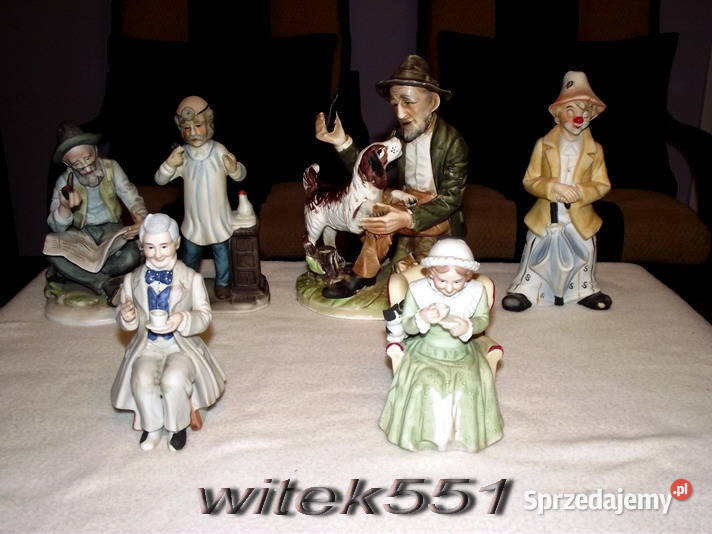 FIGURKA PORCELANOWA KOLOROWA BŁYSZCZĄCA PARA podkarpackie
