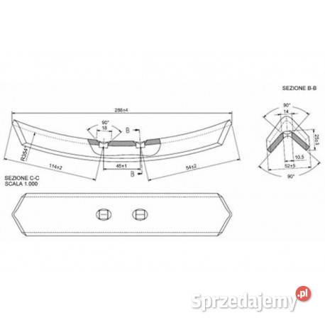 Redlica zęba sprężystego odwracalna 60x260x6 Sieradz sprzedam