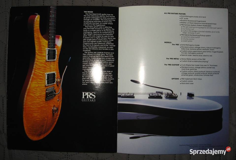 PRS Paul Reed Smith Guitars katalog gitar 1987 Kępice