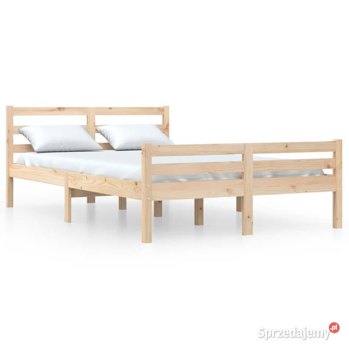 Rama łóżka lite drewno podwójna 135x190 WM814794 mazowieckie Warszawa