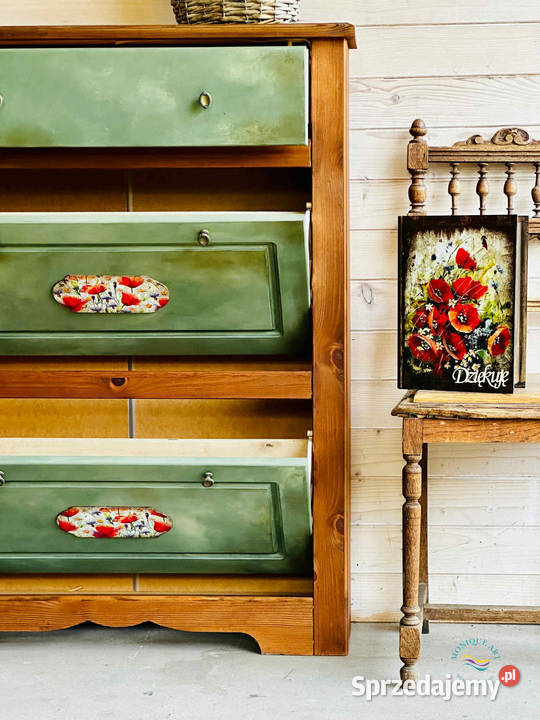 Szafka na buty ręcznie malowana sielska dolnośląskie Jelcz-Laskowice sprzedam