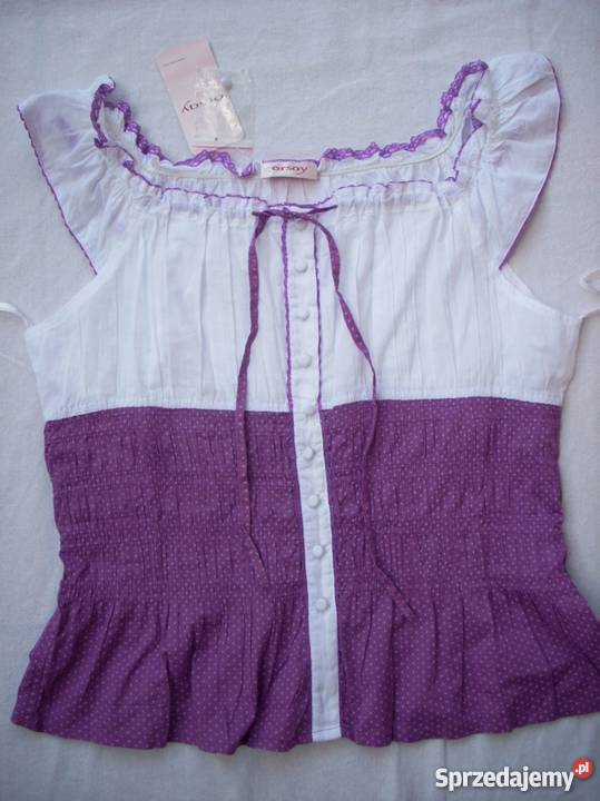 Orsay Bluzka Hiszpanka Kropki Bawełna Nowa 36 38 Rozmiar 38(M) Nowy Sącz