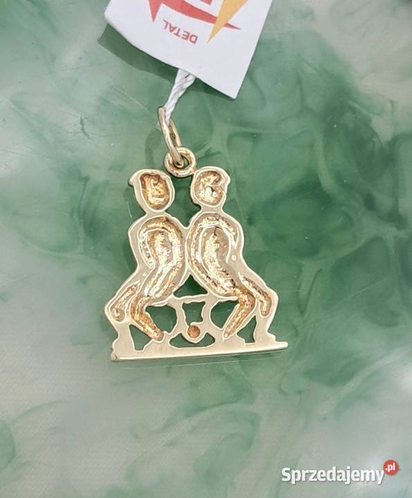 25 Wisiorek Złoty 585 Znak Zodiaku BLIŹNIĘTA Poznań