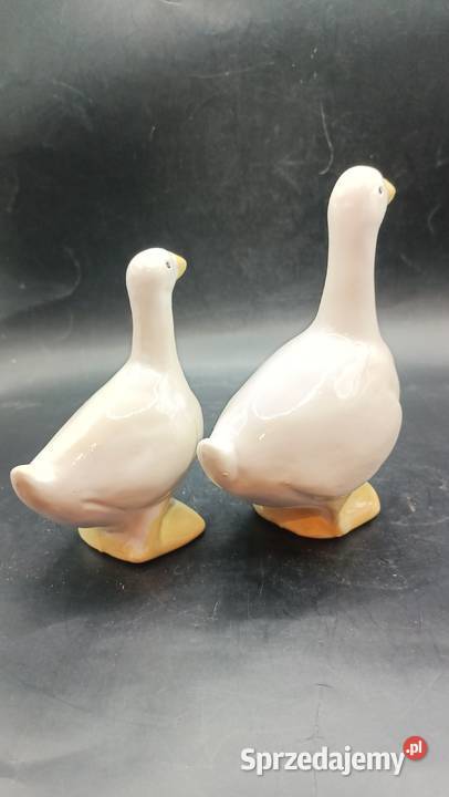 Para ptaki ceramiczne gęsi Szwecja lubelskie