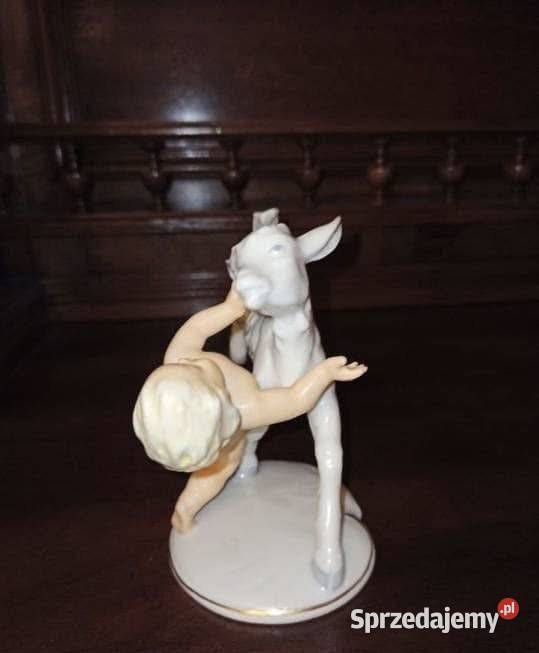 Figurka Putto z koziołkiem Schaubach Kunstl Gdańsk