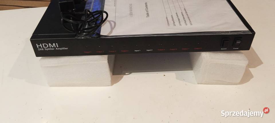 Nowy Rozdzielacz Splitter HDMI 2x8 Wzmacniacz Malczyce