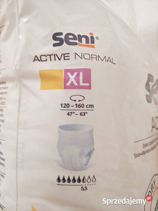 SENI ACTIVE NORMAL XL MAJTKI CHŁONNE DOROSŁYCH mazowieckie Warszawa