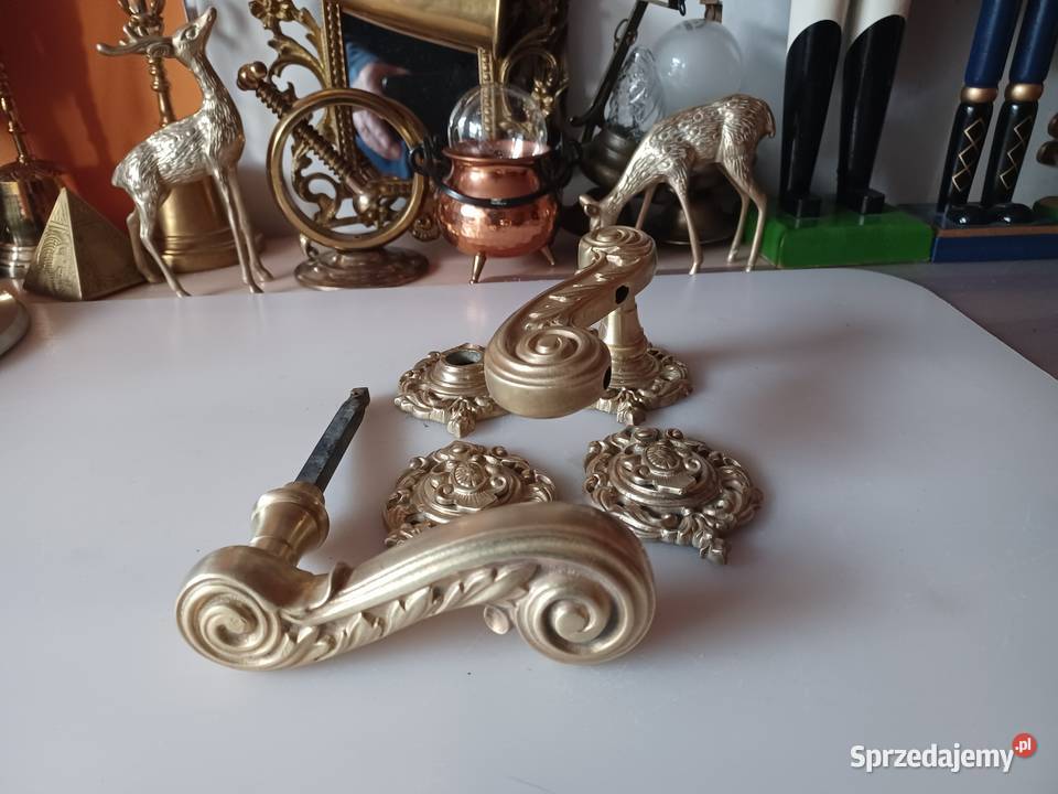 Duże klamki mosiężne Poznań sprzedam