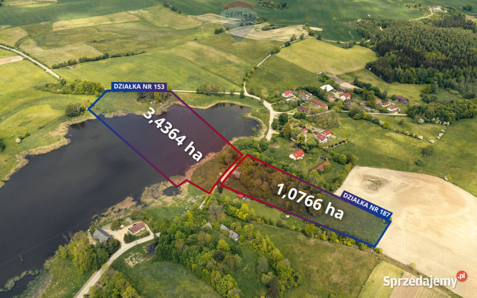 Działka budowlana z linią brzegową Mazury 110m sprzedam