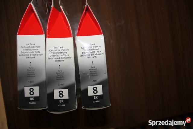 Orginalne czarne tusze do Canona 8bk 3 Warszawa sprzedam
