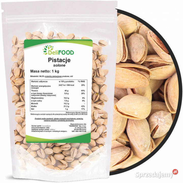 Pistacje solone 1000g Brzozów
