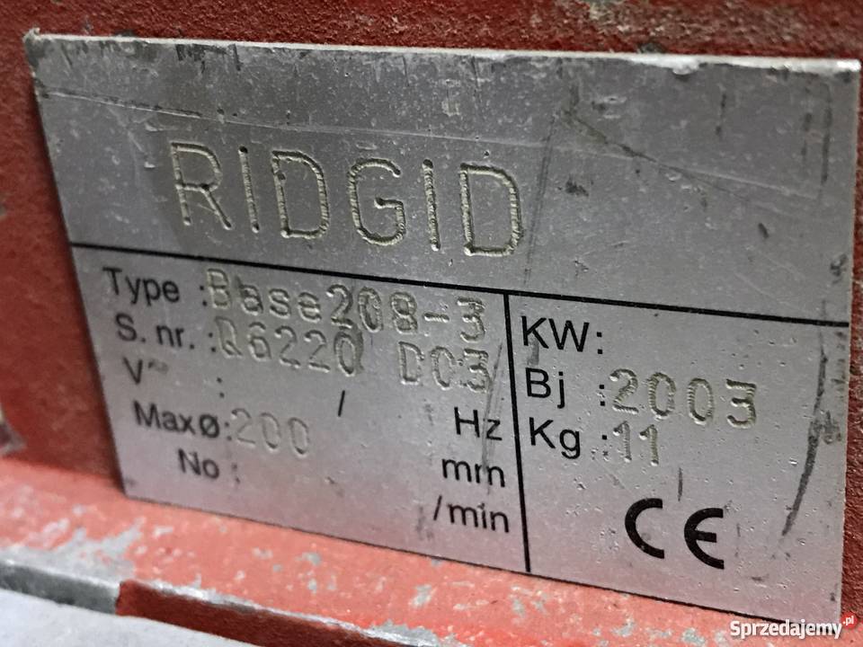 Wiertnica RIDGID RB 2083 stojak zestaw 6 koronek Pozostałe Szemud