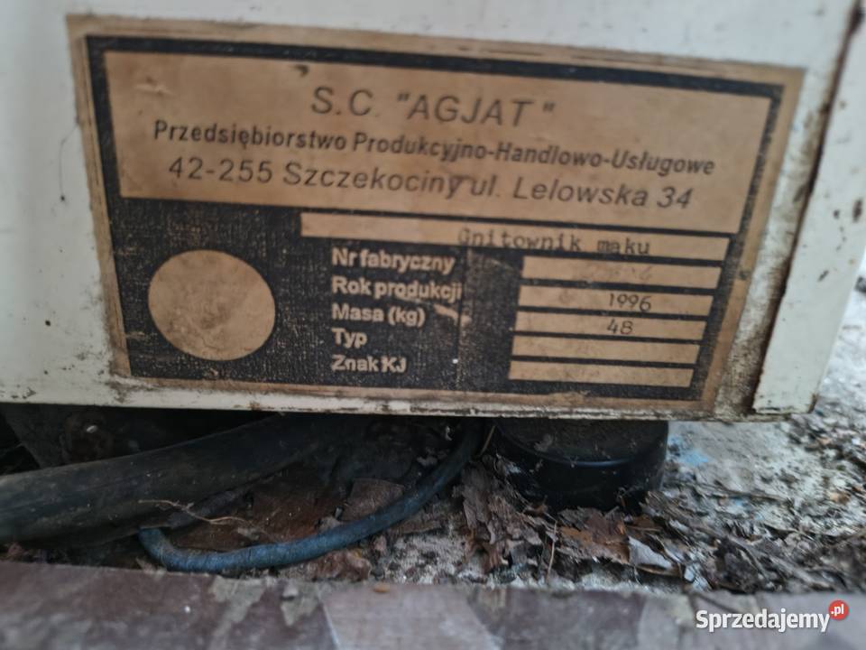 Gnitownik do mielenia maku