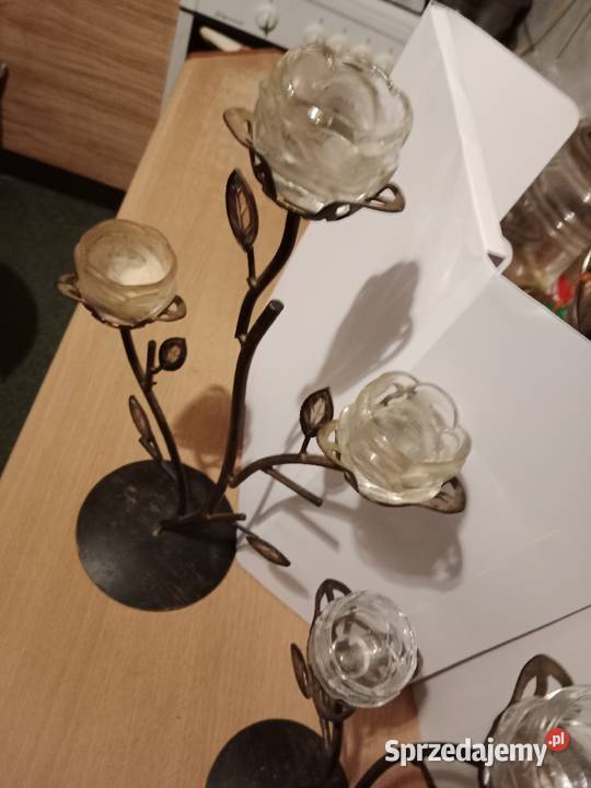 Stare świecznik metaloplastyka inny kolor Lampiony i latarnie mazowieckie Warszawa