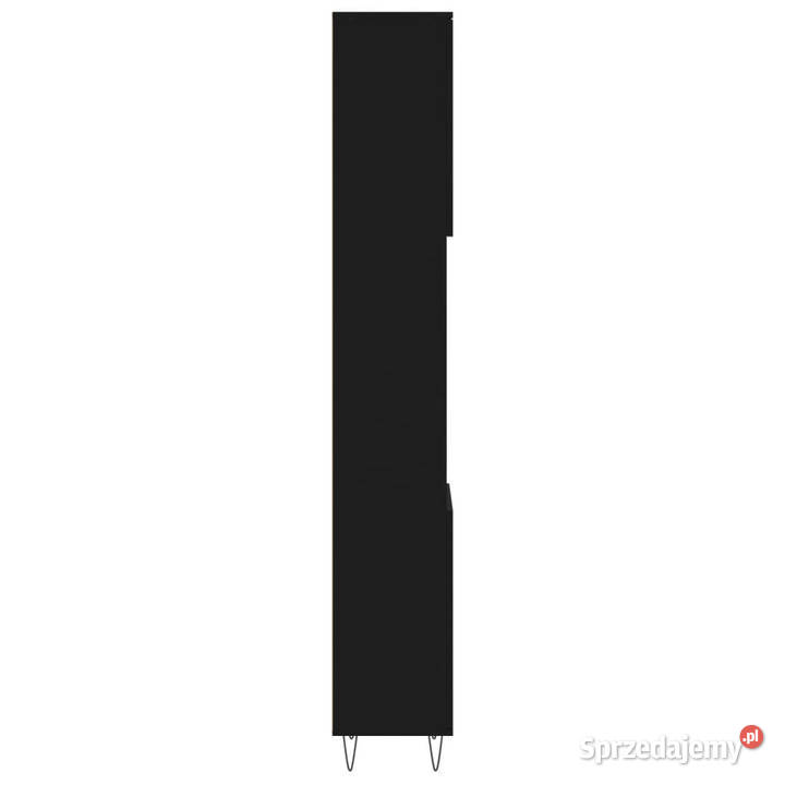 Szafka łazienkowa czarna 30x30x190 materiał