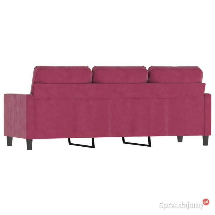 Sofa 3osobowa winna czerwień 180 obita aksamitem Warszawa