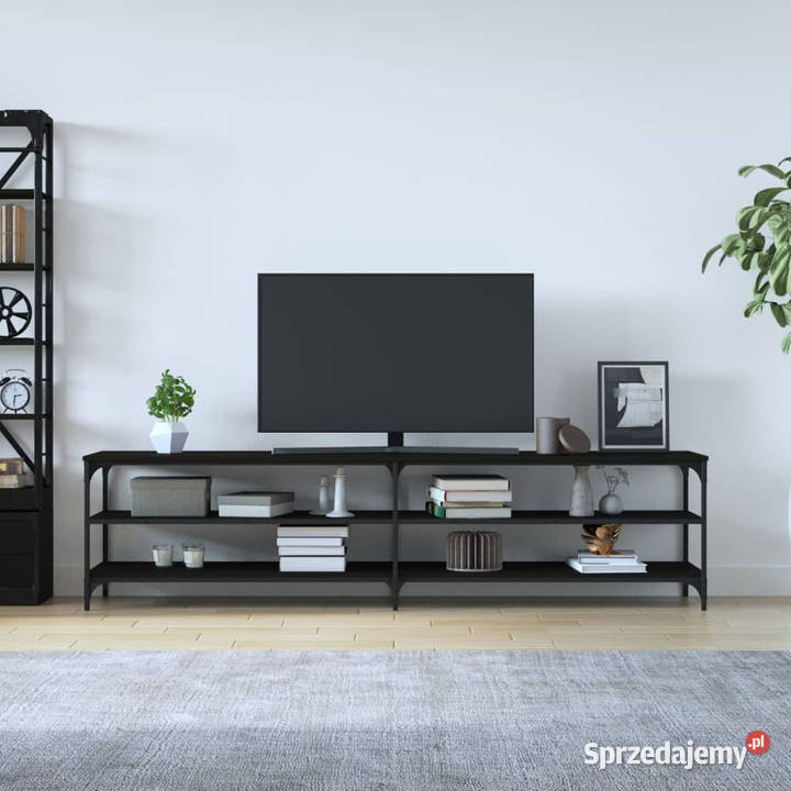 Szafka pod telewizor czarna 200x30x50 WM826759 mazowieckie Warszawa