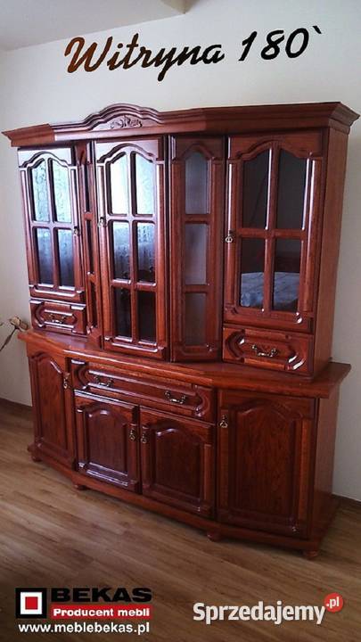 Stylowa Witryna Kredens podświetlenie Led Dąb 180cm Katowice sprzedam