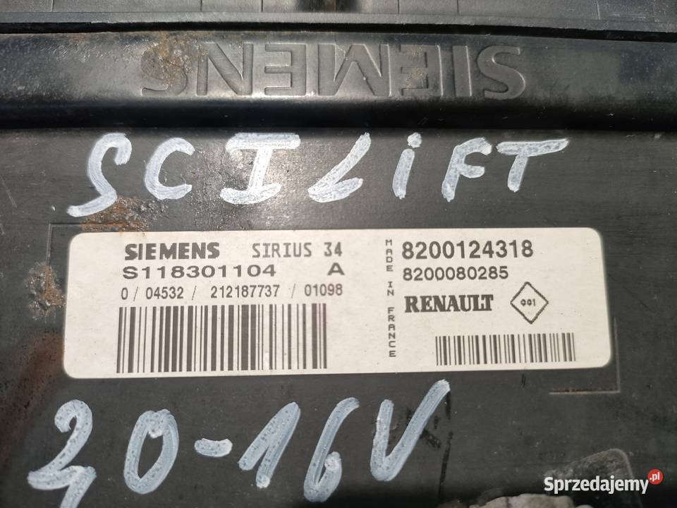 Scenic I lift Megane I lift 2016V zestaw osobowe Układ elektryczny, zapłon Swarzędz