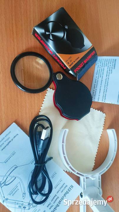 Lupa 8X LED BAT USB LUPKA Zawory