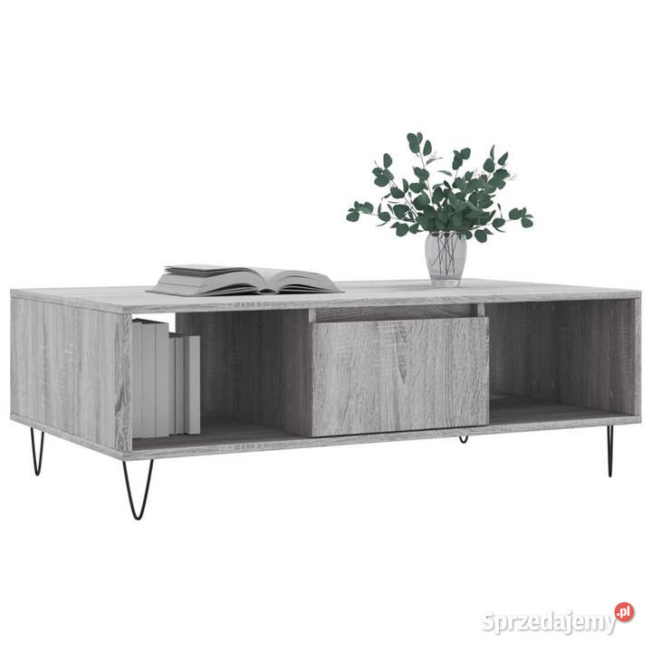 Stolik kawowy szary dąb sonoma 104x60x35 mazowieckie Warszawa